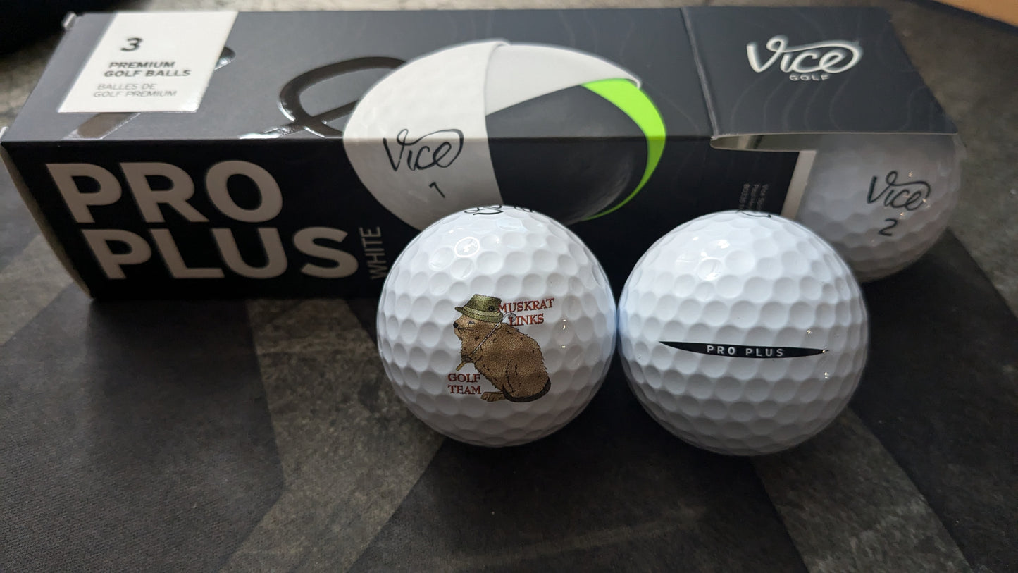 Muskrat Links Logo Golf Balls