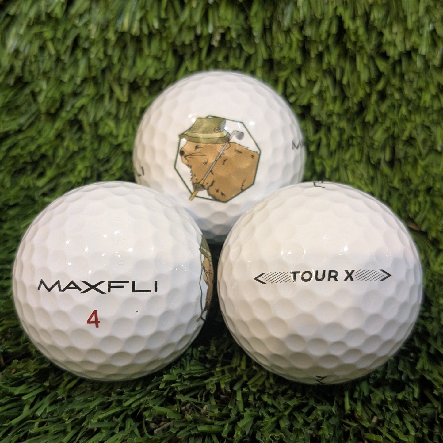 Muskrat Links Logo Balls - Maxfli Tour X